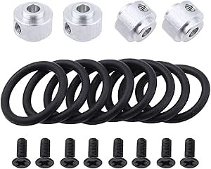 Hobbypark 4pcs RC Airplane Prop Saver 3.17mm with Screws Rubber O Rings Kit for Electric Engine Brushless Motor Shaft E Plane Replacement Parts
