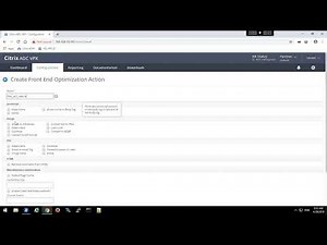 How to configure front end optimization with NetScaler