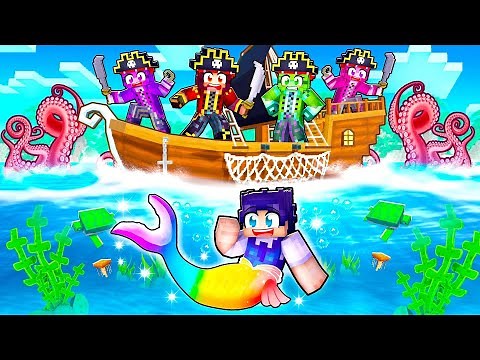 MERMAID SPEEDRUNNER vs PIRATE HUNTERS In Minecraft!