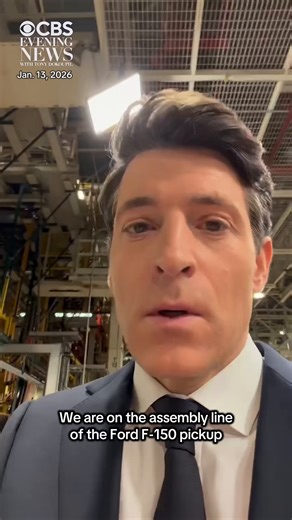 98K views · 1.4K reactions | In the time it takes to make about 15 Ford F-150s, CBS News' Tony Dokoupil had a freewheeling conversation with President Trump today on the floor of the Ford factory in Dearborn, Michigan, asking him about a variety of major topics impacting the country now. Tune in to the CBS Evening News tonight to hear what the president had to say about Iran, Minnesota, the economy and more at 6:30 p.m. ET. | CBS Evening News | Facebook