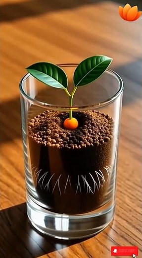 Orange Seed Growing in Seconds | Satisfying Timelapse 🌱🍊#usa #usashorts #viral