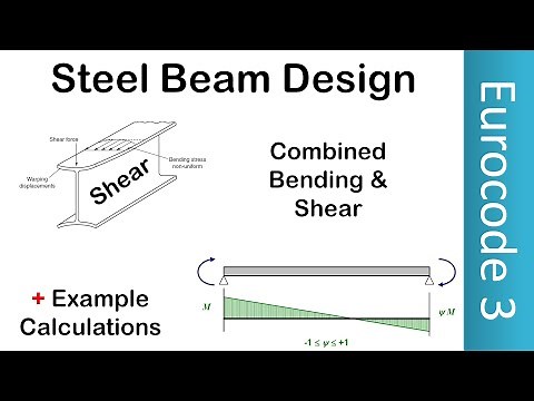 Steel Beam Design - Shear | Combined Bending & Shear + Examples | Eurocode 3 | EC3 | EN1993