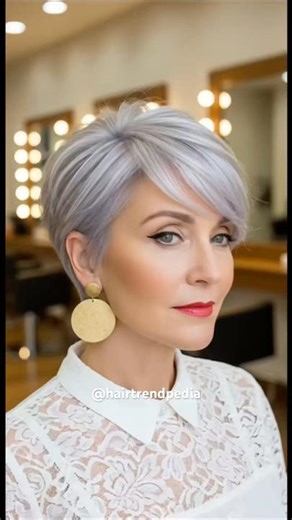 Elegant Pixie Haircuts That Celebrate Women Over 50 & 60! #hairstyle #haircut #pixie