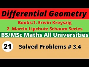 21. Solved Problems | Differential Geometry
