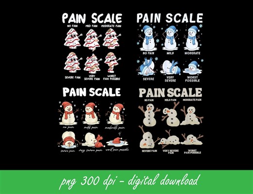 Snowman Pain Scale Chart, Winter Medical Illustration (digital Download) - Etsy Canada