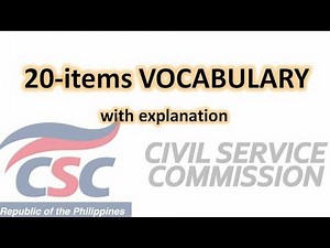 Vocabulary Mock Exam [Civil Service, Entrance test, English] Verbal Reasoning Test