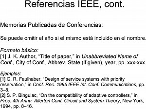 Normas Para Referencias Bibliograficas Ieee