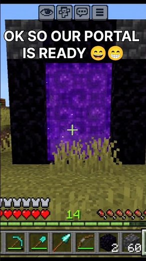 🔥 I Built My First NETHER PORTAL in Minecraft! 😱#neather portal
