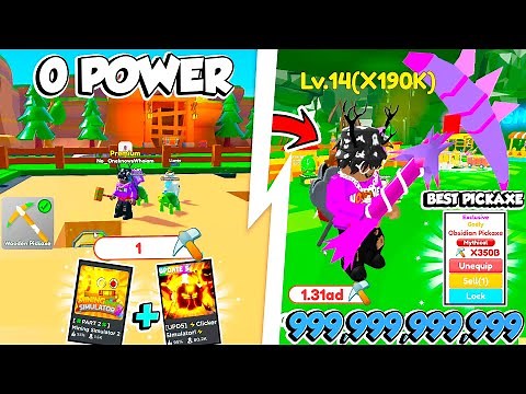 Went From Noob To Pro in Clicker Mining Simulator ⛏ Got The *BEST PICKAXE* 1.31ad Stats