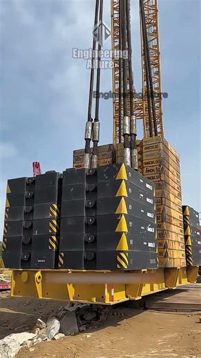 This Crane Uses 2,900 Tons of Counterweight 🤯 #shorts