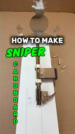 🔫🔫 How to make a sniper cardboard-gun #cardboardgun #cardboard #tutorial #howtomakecardboardgun