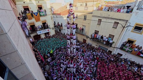 Catalonian Human Tower In Catllar