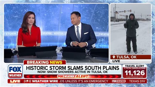 ❄️ ONCE IN A LIFETIME: Around 3-4 inches of snow have fallen in Tulsa, Oklahoma, this morning as the winter weather covers roads, creating unsafe travel conditions. #Oklahoma #Winter #Snow #FOXWeather | FOX Weather