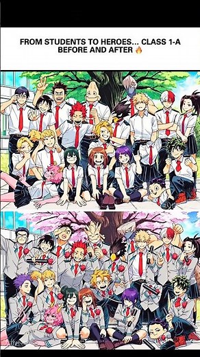 FROM STUDENTS TO HEROES… CLASS 1-A BEFORE AND AFTER 🔥 | MY HERO ACADEMIA