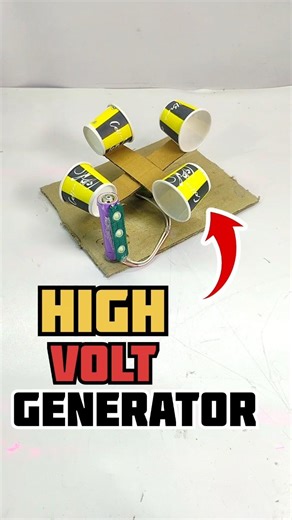How to make high voltage generator || easy science project #shorts