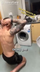 He made a terrible mistake when trying to do the washing 🤣😭 | Newsflare