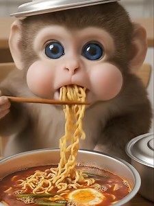 Monkey Enjoys Mangy Noodles in This Fun Kids Cartoon