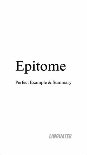 Epitome in Literature - Definition Examples and Usage - #literaryterms #epitome #englishliterature