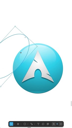 Arch Linux Logo within Frutiger Aero