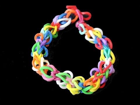 Cómo hacer pulsera de ligas o gomitas si no si no con telar Oveja Mari