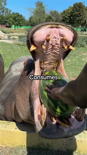 HIPPOS EATING 🍉🎃 IS UNREAL 😳