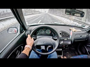 1997 Citroen Saxo [1.1 I 54HP] |0-100| POV Test Drive #1523 Joe Black