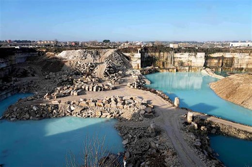 The travertine quarries that built ancient Rome are carving rock for a new generation of temples