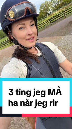 Disse 3 tingene er jeg helt avhengig av når jeg rir🐎 Har du noen hang ups på hesteryggen? #hest #rytter #fordeg #veterinær #tips