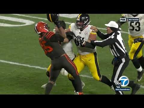 Myles Garrett, 2 others ejected after nasty brawl tarnishes end of Steelers-Browns I ABC7