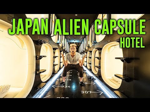 Sleeping In a Alien Capsule Hotel - Area 51 of Japan