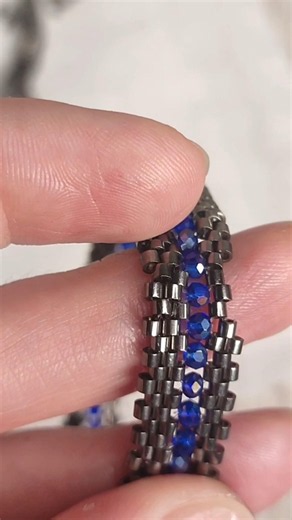 Elegant Beaded Bracelet ✨ Cross Weave + Peyote Tutorial