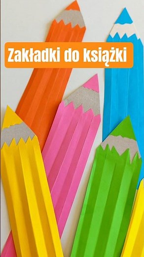 Bookmarks in the shape of colored pencils #diy #childfun #artwork