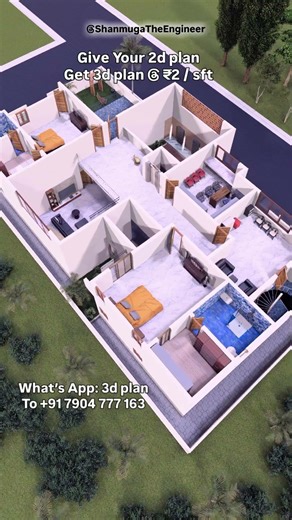 Get 15 % discount by commenting “3d plan” to this short - home #interiordesign #architecture