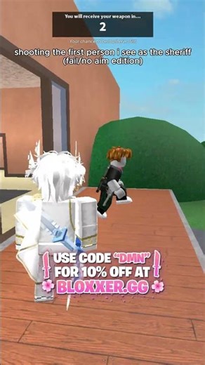 Shooting the FIRST Person I see in MM2💀 (fail/no aim edition) #mm2 #murdermystery2
