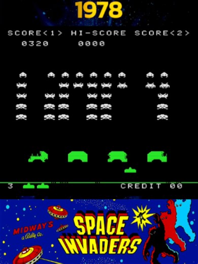 👾🚀 SPACE INVADERS – ARCADE (1978)! 🚀👾 The game that helped change video gaming forever! 🎮🔥 Released by Taito in 1978, Space Invaders became a worldwide arcade sensation. Those rows of alien invaders marching closer and closer, the four protective shields and that increasingly frantic heartbeat made it absolutely unforgettable! 💥 And let's be honest… that heartbeat speeding up as the aliens got closer was enough to raise anyone's blood pressure! 😅👾 🎯 THE CHALLENGE: Could you clear the s