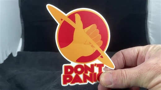 Don’t Panic Sticker - Hitchhiker’s Guide to the Galaxy - Waterproof Vinyl Sticker - Pop Culture - H2G2 - Etsy