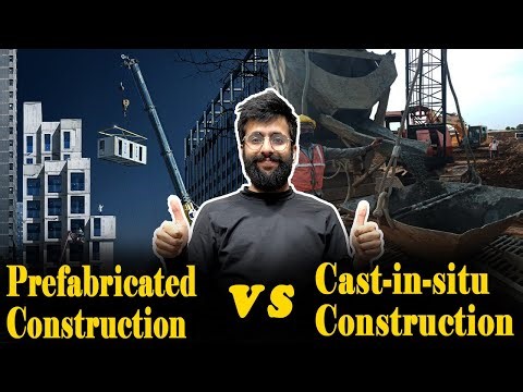 Prefabricated construstion Vs Cast In Situ Construction | History | Advantages | Disadvantage 😎