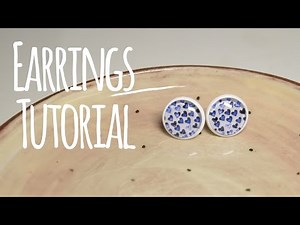 Glass and Paper Cabochon Earrings Tutorial