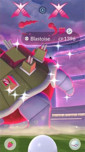 Finally I Got✨️Shiny Gigantamax Blastoise Raid in #pokemongo