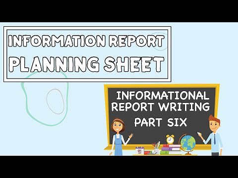 Report Writing Planning Sheet // Informational Report Writing PART SIX