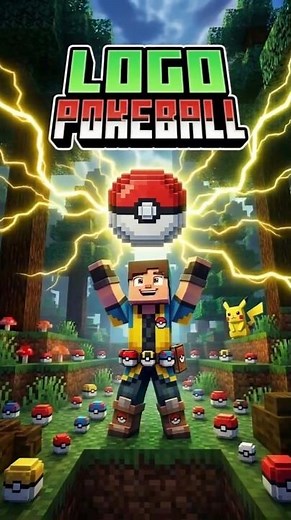 🔴⚪ How to Make the Poké Ball Logo in Minecraft