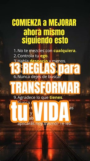 13 REGLAS para TRANSFORMAR tu VIDA desde HOY #psicología #estoicismo #desarrollopersonal