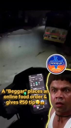 sourabh on Instagram: "In a jaw-dropping viral twist, a man dressed as a roadside beggar stunned a Swiggy delivery agent arriving on an R15 bike at a bustling four-way junction, handing over a ₹200 note for a ₹155 food order and insisting on a ₹50 tip as change despite admitting, “I don’t even have a home!” Shared by Instagram user Rohit Vlogster on September 23, 2025, the clip has racked up over 5.3 million views, sparking heated online debates—some cry scripted prank, others celebrate modern-d