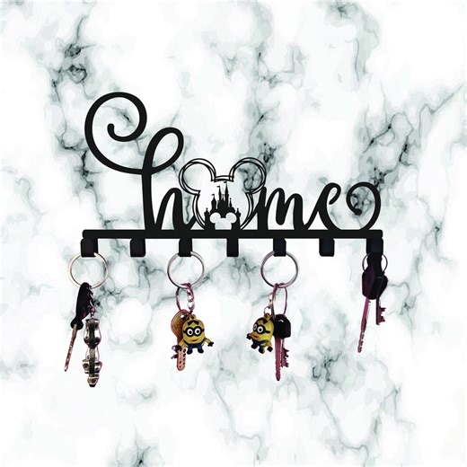 Metal Home Mickey Key Holder: Mickey Mouse Castle Entrance Decor, Wall Art, Wall Decor - Etsy