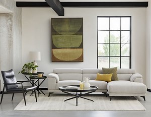 KAY fir wood coffee table with tempered glass top 100 cm | Structube