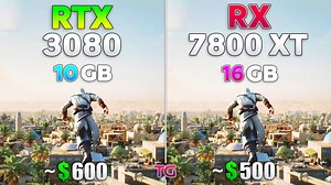 RX 7800 XT vs RTX 3080 - Test in 10 Games l Ray Tracing
