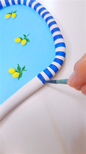 Summer DIY: Lemon Air Dry Clay Dish 🍋 #airdryclay #summervibes