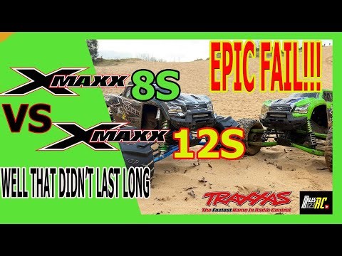 TRAXXAS XMAXX 12S VS TRAXXAS XMAXX 8S - EPIC FAIL! #rc #rccars #fun