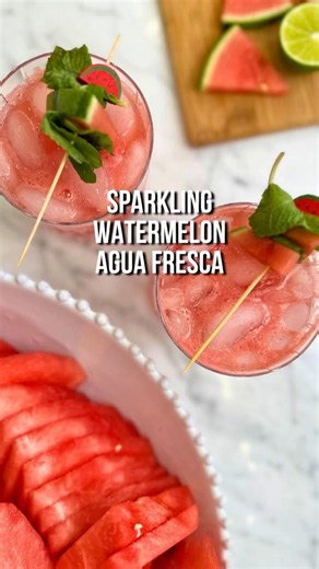 Sparkling Watermelon Agua Fresca 🍉 The Most Refreshing Summer Drink!