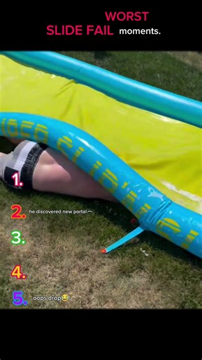 Ranking the worst slide fail moments #funny #shortvideo #shorts